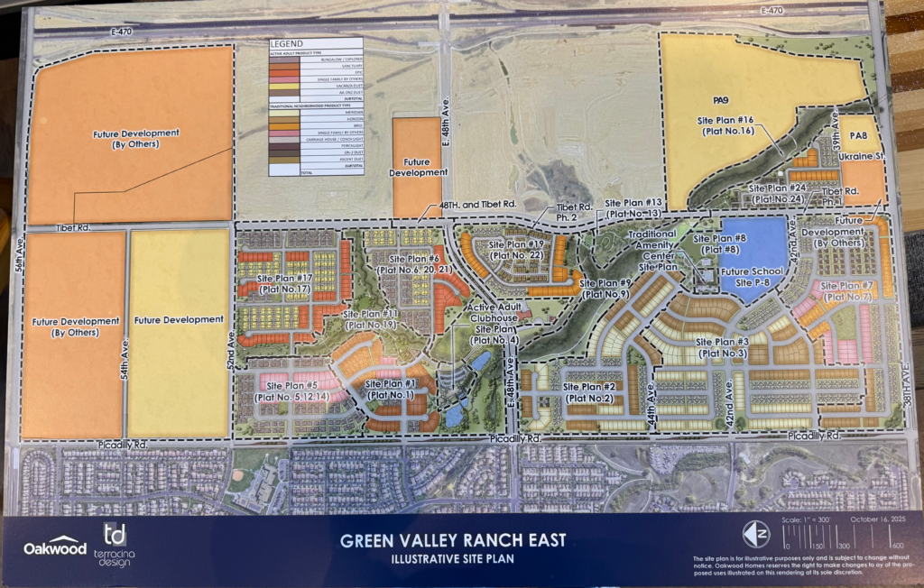 Site plan for Green Valley Ranch East. October 16, 2025